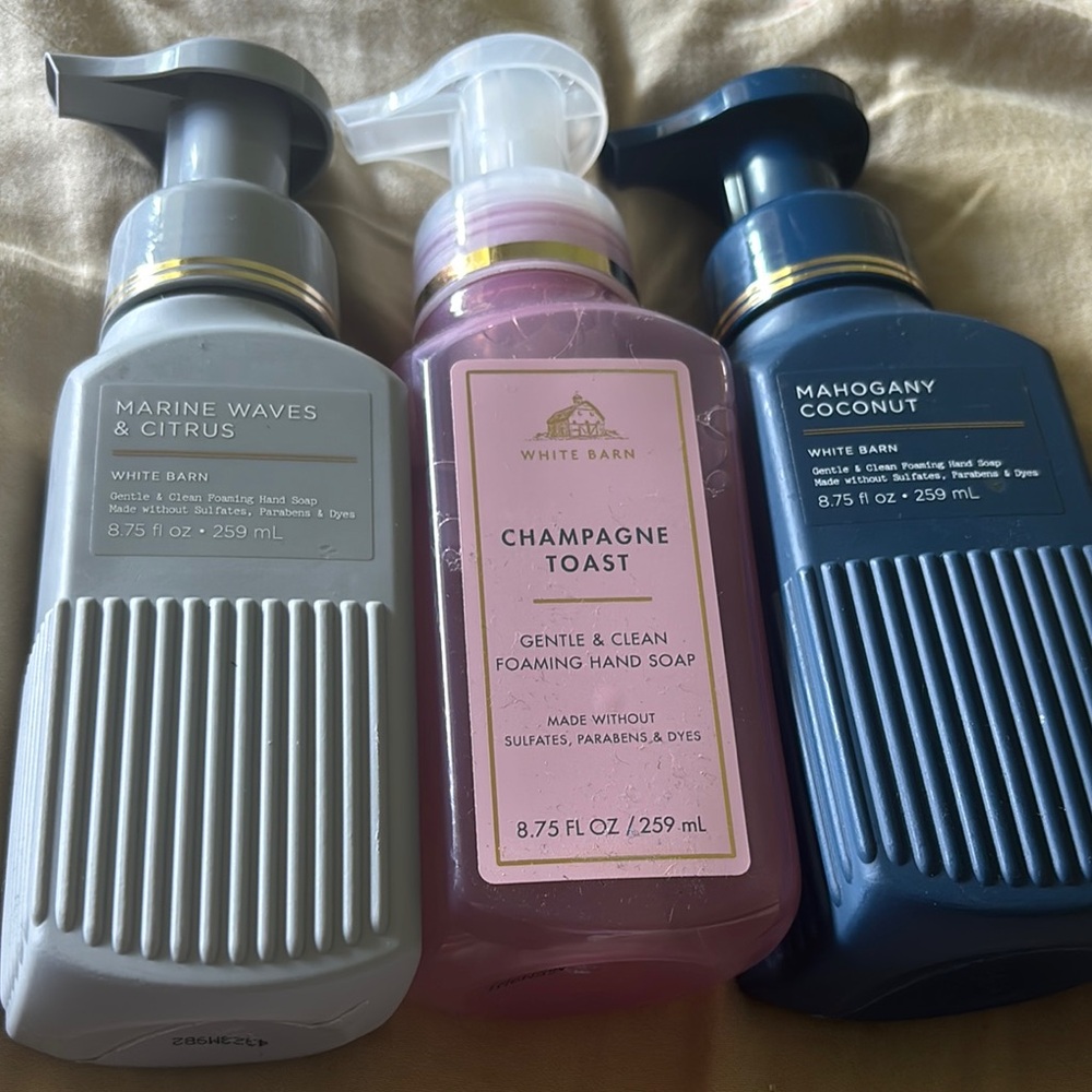 White Barn Gray and Pink Hand Soap Set Bath & Body